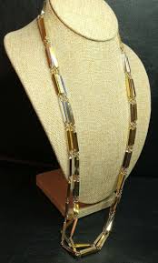 Vintage Signed LES BERNARD Triple Strend Link Necklaces ...