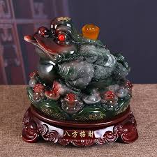 2023 Resin Golden Toad Home Decor Money Frog Feng Shui Crafts