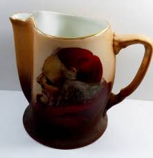 Antique VTG Warwick Ioga Red Cup Monk Cardinal Pitcher M36 handpainted | eBay