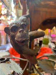 Hollywood Regency Italian Cast Iron Monkey Palm Wall Sconces ...