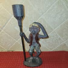 Vintage Cast Iron Monkey Candleholder Candlestick 10.5" | eBay