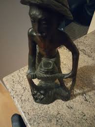 Vintage Malaysian wooden Carved Fisherman, Beautiful | eBay