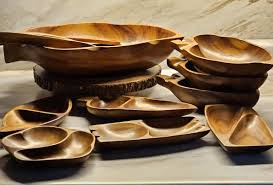 Handmade Wooden Bowl Set Dinnerware Bowls for sale | eBay