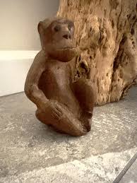 Vintage Hand Carved Wood Baboon Monkey Primate Sculpture - Etsy