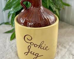 Vintage Monmouth Pottery Brown Jug Cookie Jar, Kitchen, Kitsch, Country - Etsy