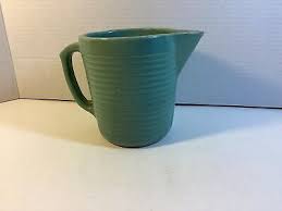 Antique Stoneware Pitcher Light Green Bed And Breakfast Decor 5.5” | eBay