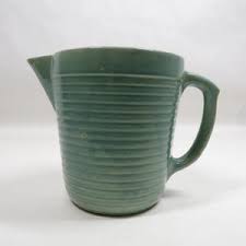 Monmouth Pottery Pitcher Green/blue Antique Serving - Etsy