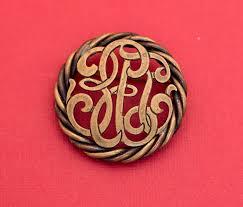 Medieval Gothic Copper Tone Circle Brooch F21 - Etsy