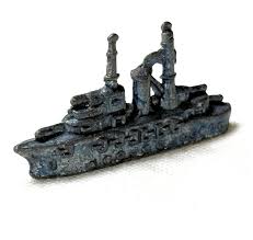 1924 Vintage Metal Cracker Jack Toy - Battleship. For Sale ...