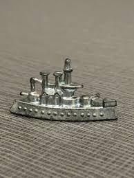 80s 90s Vtg Monopoly Battleship Token Metal Mover ...