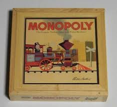 Monopoly - Board Game: Wooden Wood Box - Nostalgia Series ...