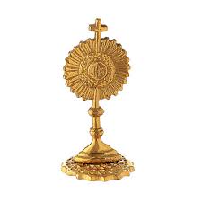 Small monstrance h 2 3/4 in gold plated brass IHS | online ...