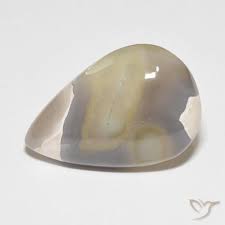 26.97ct Natural Multicolor White Agate, Pear Shape, Opaque
