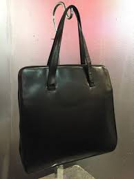 1960s I.Magnin Large Black Calf Skin Large Tailored Handbag For Sale at 1stDibs | large black handbags, i magnin purse, tailored bag