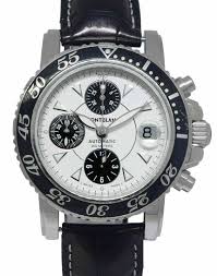 Montblanc Meisterstück Chronograph Stahl White Panda Dial 41,5mm Uhr +Box 7034 | eBay