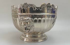 Vintage English-Style Silver-Plate Monteith Bowl | Chairish