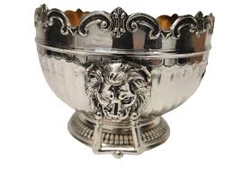 Vintage SILVER PLATED MONTEITH BOWL LION'S HEAD | eBay