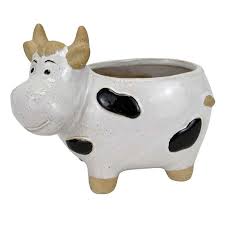 Indoor Cow Ceramic Pot, Extra Small | At Home