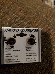 Vintage Color Your Mood Earrings Gold Tone Change Color w ...