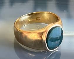 Antique Victorian Mens or Ladies 18K Gold Bloodstone Signet Ring - Etsy