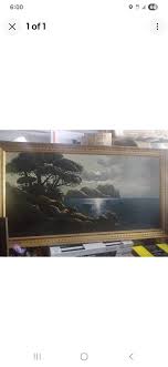 CARLO CASATI OIL ON CANVAS "MOONLIGHT OVER CAPRI"Autographed ...