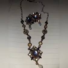 Avon | Jewelry | Avon Blue Earrings And Necklace Set | Poshmark