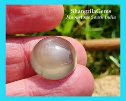 16mm Silver grey Moonstone cabochon round Faint cats eye 14.3ct