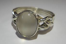Ladies Moonstone 4 Band Puzzle Ring - Etsy