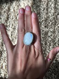Reda Galvan Moon Stone & Sterling Silver Ring Size 7.75 - Etsy