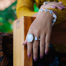 Rainbow Moonstone New Style Ring in Sterlig Silver | Starborn