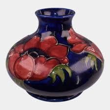 Moorcroft Art Pottery England Cobalt Blue Poppy Vase for sale at auction on 28th September | Just Art Pottery