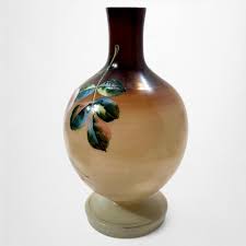 Antique Victorian Bristol Glass Vase With Hand Painted Pink ...