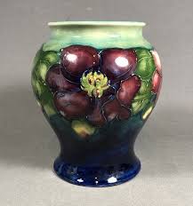 Moorcroft Clematis Pattern 6 1/2" Vase 1950 | eBay
