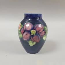 1960s Walter Moorcroft Blue Clematis Vase | Chairish