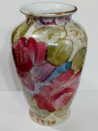 Vintage 6.5" 2001 Porcelain Floral Rose Vase by Evanig ...