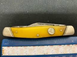 Boker USA 9885 Stockman Knife, Yellow Composite Handles ...