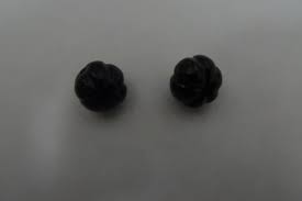 2 black fully round ball 3D buttons with shank 5/8" | eBay