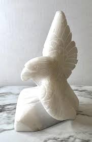 White Gypsum Alabaster Eagle - Etsy