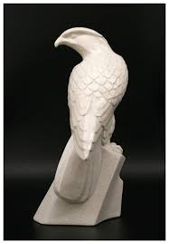 LEJAN Art Deco Crackle Glaze Ceramic Eagle at Orchies's 1930 ...