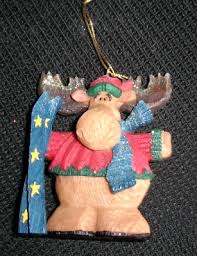 CHRISTMAS TREE Ornament SKIING Stark Skis MOOSE REINDEER ...