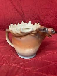 Vintage Czechoslovakia Moose Elk 6oz. Ceramic Creamer ...