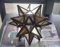 Art Deco Silver Moravian Star: Antiqued Mirror Centerpiece - Etsy