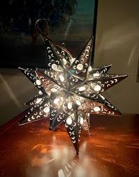 Tin Punched Star Light Hanging Lamp Christmas 12 Inches ...
