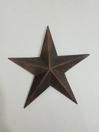 Metal Barn Star Rustic Brushed Copper Texas Tin Wall Decor ...