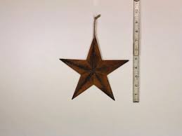 Set of 2 Rustic Metal Barn Stars With Jute or Buffalo Check ...
