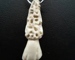 Morel Mushroom Necklace Handmade Whitetail Deer Antler SHIPS FREE - Etsy