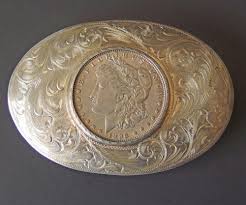 Sold at Auction: WESTERN SILVER DOLLAR STERLING BELT BUCKLE
