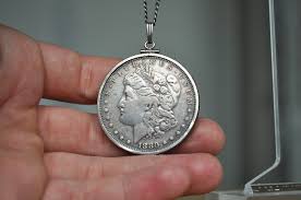 1880 Morgan Silver Dollar Bezel Necklace - One Silver Dollar ...