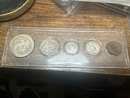 1800's Seated Liberty 1876S Half, 1857 Qtr 1876 Dime, 1853 ...