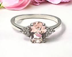 Light Pink Morganite Ring Solid Sterling Silver 925 , May June Birthstone - Etsy